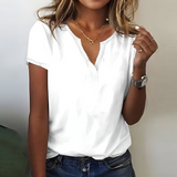 V-Neck Short Sleeve Wrap Blouse