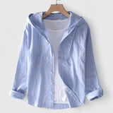 Lightweight Hooded Linen Blend Jacket
