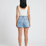 Women's Mid-Rise Straight Leg Denim Shorts