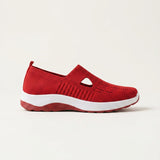Women's Mesh Knit Cushioned Lace-Up Sneakers