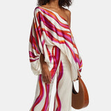 Printed One Shoulder Wide Leg Jumpsuit