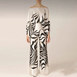Printed One Shoulder Wide Leg Jumpsuit