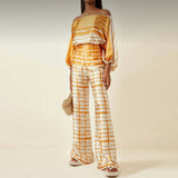 Printed One Shoulder Wide Leg Jumpsuit