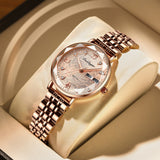 Women's Slim Quartz Watch with Day-Date Display