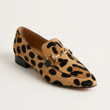 Women's Leopard Print Pointed-Toe Flat Loafers