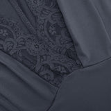Selmira | V Neck Flared Jumpsuit Lace Detail Sleeveless