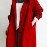 Women's Hooded Longline Raincoat Waterproof Breathable