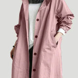 Women's Hooded Longline Raincoat Waterproof Breathable