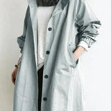 Women's Hooded Longline Raincoat Waterproof Breathable