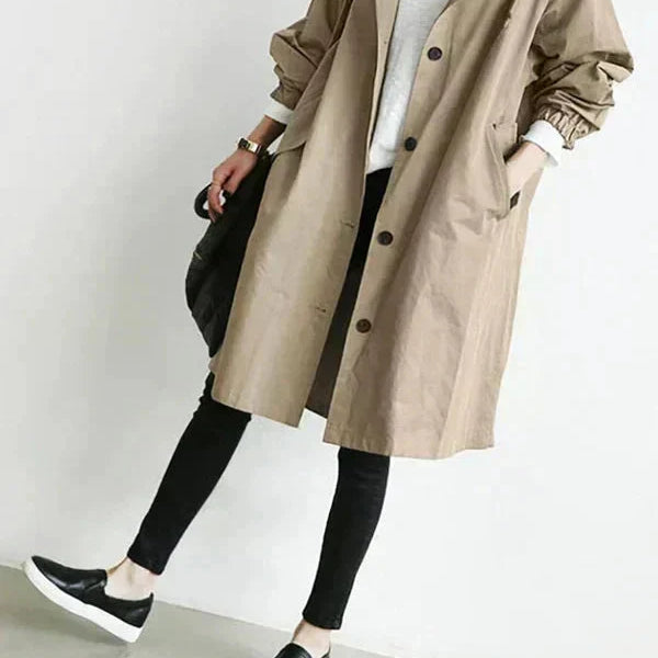 Women's Hooded Longline Raincoat Waterproof Breathable