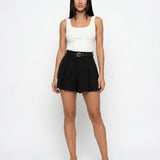 Women's High-Waist Wide-Leg A-Line Shorts