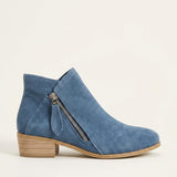 Women's Side Zip Cushioned Ankle Boots