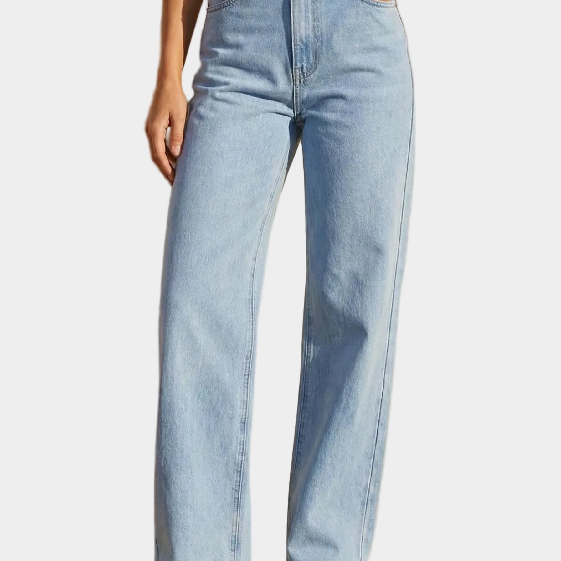 Wide Leg Light Denim Jeans