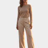 White Wide Leg Trousers
