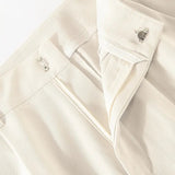 White Wide Leg Trousers