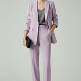 Women's Structured Blazer and Straight-Leg Trouser Set