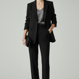Women's Structured Blazer and Straight-Leg Trouser Set