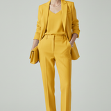 Women's Structured Blazer and Straight-Leg Trouser Set