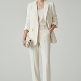 Women's Structured Blazer and Straight-Leg Trouser Set