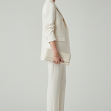 Women's Structured Blazer and Straight-Leg Trouser Set