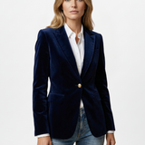 Women's Deep V-Neck Single-Button Tailored Blazer