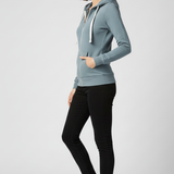 Contrast Zip Hooded Sweatshirt