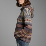 Fair Isle Knit Hooded Sweater