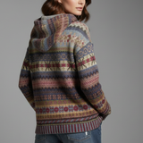 Fair Isle Knit Hooded Sweater