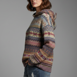 Fair Isle Knit Hooded Sweater