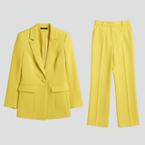 Women's Two-Piece Blazer and Wide-Leg Trouser Suit