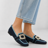 Women's Buckle Loafers with Cushioned Footbed