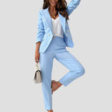 Women's Double-Breasted Blazer & Pants Set