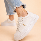 Women's Chunky Platform Sneakers with Cushioned Footbed