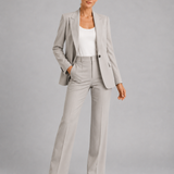 Women's Tailored Blazer and High-Waist Trouser Set
