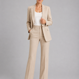 Women's Tailored Blazer and High-Waist Trouser Set