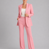 Women's Tailored Blazer and High-Waist Trouser Set