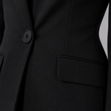 Women's Collarless Blazer and Wide-Leg Trouser Set