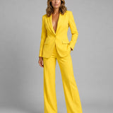 Women's Tailored Blazer and Wide-Leg Trouser Set