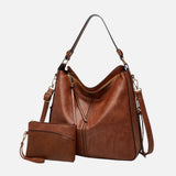 Women's Hobo Shoulder Bag with Matching Pouch