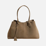Women's Spacious Vegan Suede Shoulder Bag