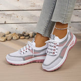 Women's Lace-Up Low-Top Panelled Sneakers