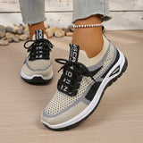 Women's Lace-Up Low-Top Panelled Sneakers