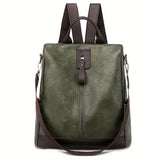 Women's Anti-Theft Faux Leather Convertible Backpack