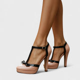 Mary Jane Block Heel Pumps