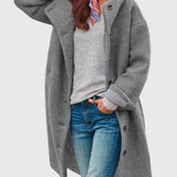 Hooded Teddy Fleece Long Coat
