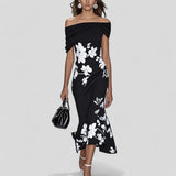 Floral Off-Shoulder Midi Dress