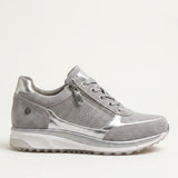 Women's Side Zip Cushioned Sole Sneakers