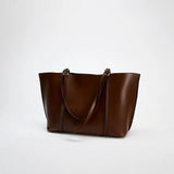 Women's Spacious PU Leather Shoulder Tote Bag
