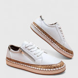 Floral Print Lace-Up Espadrille Trainers