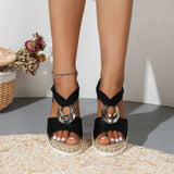Platform Slingback Wedge Sandals